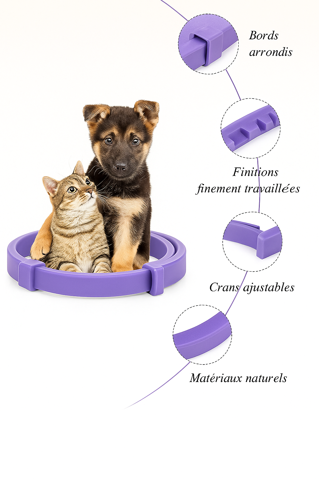 Collier Apaisant pour Chiens et Chats – Anti-Stress Naturel