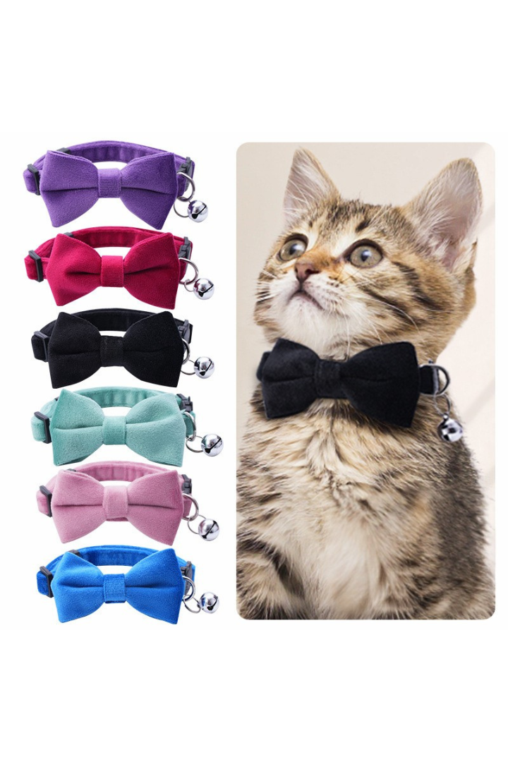 Collier pour Chat avec Nœud Papillon & Clochette